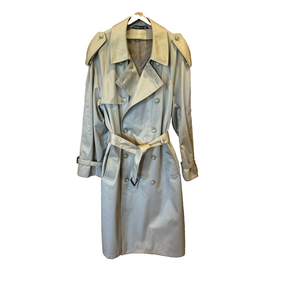 Vtg Ralph Ralph Lauren Double Breasted Trench Coat Men's 40R Khaki Outerwear